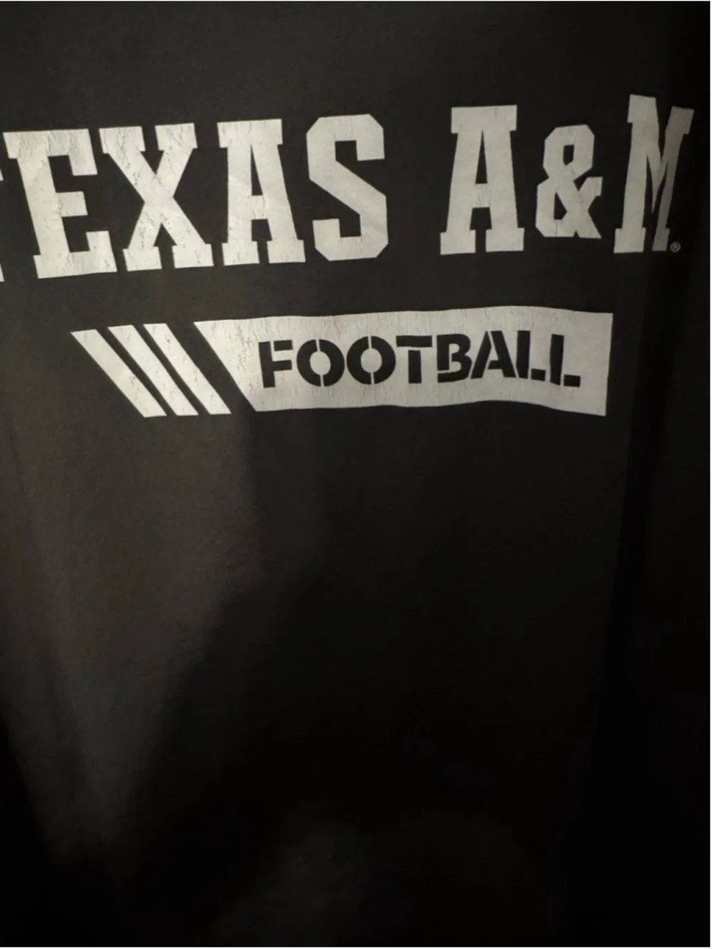Texas A&M Aggies Football T-Shirt Black Logo Men's Size XXL